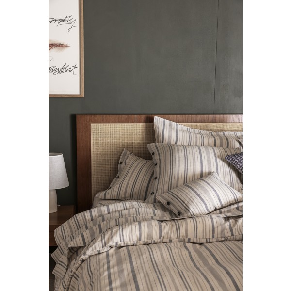 Le Jacquard Français - Taies coton/lin Dune Touareg