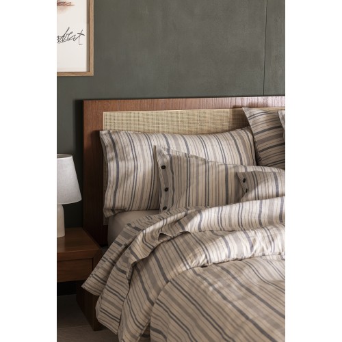 Le Jacquard Français - Taies coton/lin Dune Touareg