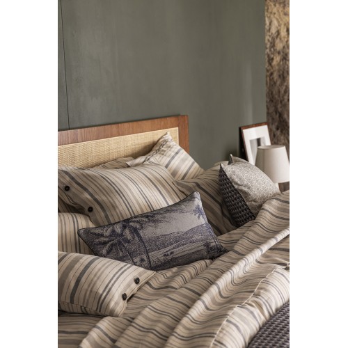 Le Jacquard Français - Housse de couette coton/lin Dune Touareg