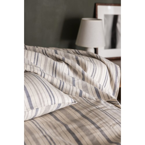 Le Jacquard Français - Housse de couette coton/lin Dune Touareg