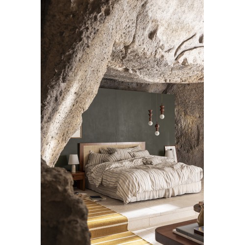 Le Jacquard Français - Housse de couette coton/lin Dune Touareg