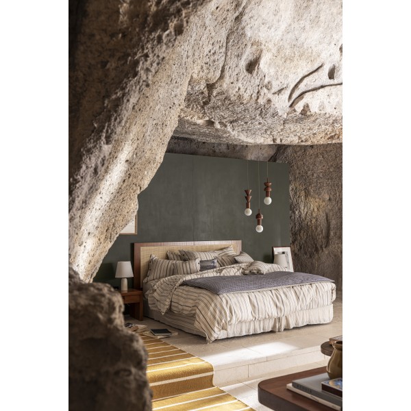 Housse de Courtepointe coton Dune Touareg, le Jacquard Français