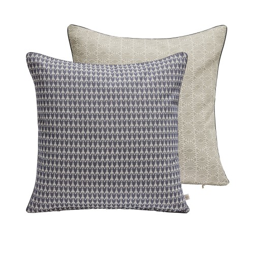 Housse de coussin coton Dune Touareg 50x50, le Jacquard Français
