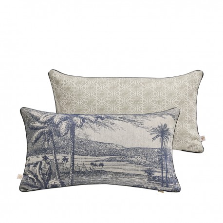 Housse de coussin coton Dune Touareg 30x50, Le Jacquard Français