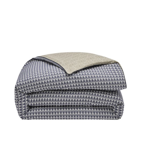 Housse de courtepointe coton Dune Touareg, Le Jacquard Français