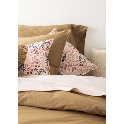 Housses de coussins coton/lin Campagne Rose, Le Jacquard Français