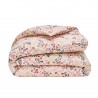 Housse de Courtepointe coton/lin Campagne Rose, le Jacquard Français