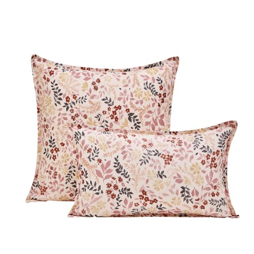 Housses de coussins coton/lin Campagne Rose, Le Jacquard Français