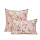 Housses de coussin imprimées coton/lin Campagne Rose, Le Jacquard Français