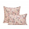 Housses de coussin imprimées coton/lin Campagne Rose, Le Jacquard Français