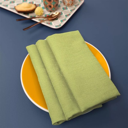 Serviettes d etable motif jacquard Bastide Absinthe, Garnier-Thiébaut