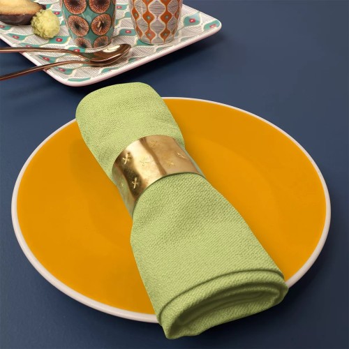 Serviettes de table motif jacquard Bastide Absinthe, Garnier-Thiébaut