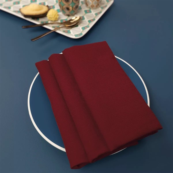 Serviettes de table motif jacquard Bastide Scarlet, Garnier-Thiébaut