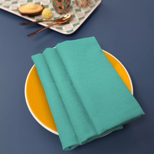 Serviettes de table motif jacquard Bastide Turquoise, Garnier-Thiébaut