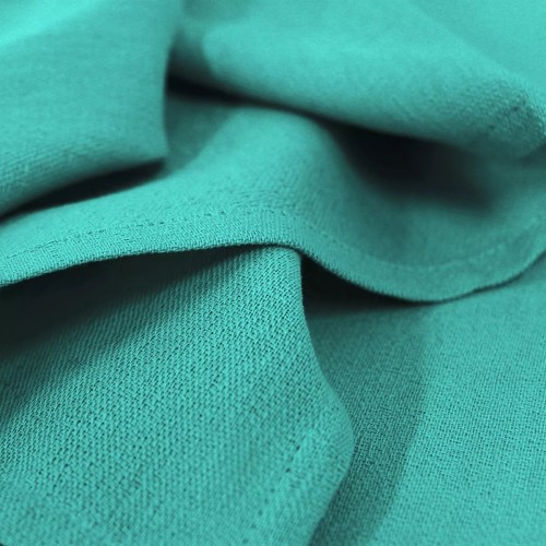 Tissu au mètre motif jacquard Bastide Turquoise laize 180cm, Garnier-Thiébaut