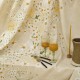 Nappe métis lin et coton lavé imprimé Daisy Chanvre, Garnier-Thiébaut 