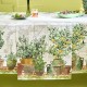 Chemin de table imprimé métis lin/coton lavé Jardin provençal Olive, Garnier-Thiébaut
