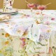 Serviettes de table métis lin et coton lavé imprimé Rosée du matin Printemps, Garnier-Thiébaut