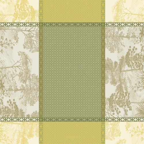 Nappe jacquard coton antitache Le Sud Vert, Garnier-Thiébaut 