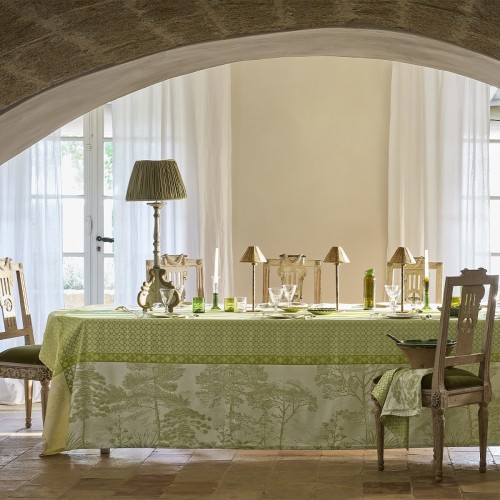 Nappe jacquard coton antitache Le Sud Vert, Garnier-Thiébaut 