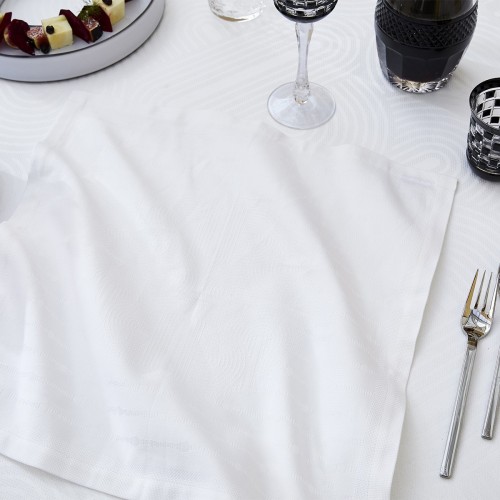 Serviettes de table coton Le Cercle Blanc, Garnier-Thiébaut 