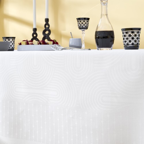 Nappe coton Le Cercle Blanc, Garnier-Thiébaut 