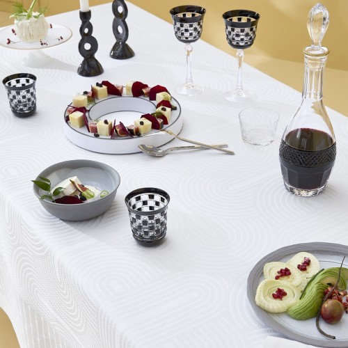 Nappe anti tache coton jacquard Le Cercle Blanc, Garnier-Thiébaut