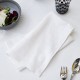 Serviettes de table coton jacquard Le Cercle Blanc, Garnier-Thiébaut