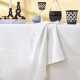 Serviettes de table coton jacquard Le Cercle Blanc, Garnier-Thiébaut