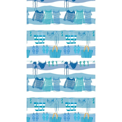 Serviette de plage, fouta Bikini Azur, Garnier-Thiébaut
