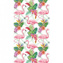 Serviette de plage, fouta Flamands Tropiques, Garnier-Thiébaut
