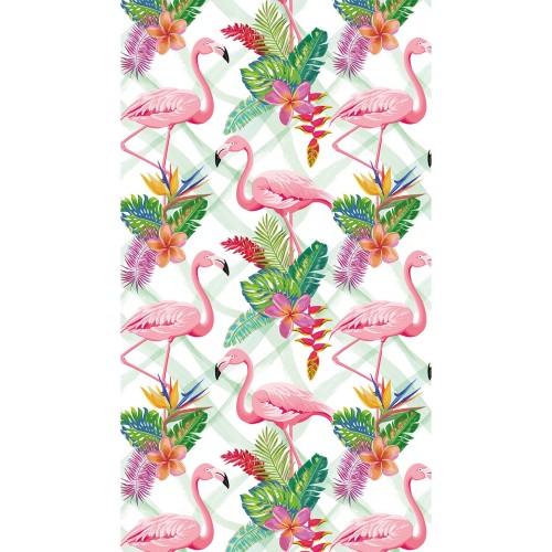 Serviette de plage, fouta Flamands Tropiques, Garnier-Thiébaut