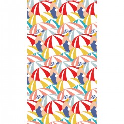 Serviette de plage, fouta Parasols Pop, Garnier-Thiébaut