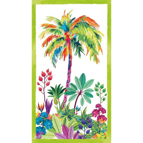 Serviette de plage, fouta Cocotier Jungle, Garnier-Thiébaut