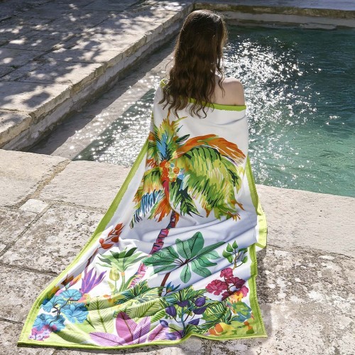 Serviette de plage, fouta Cocotier Jungle, Garnier-Thiébaut
