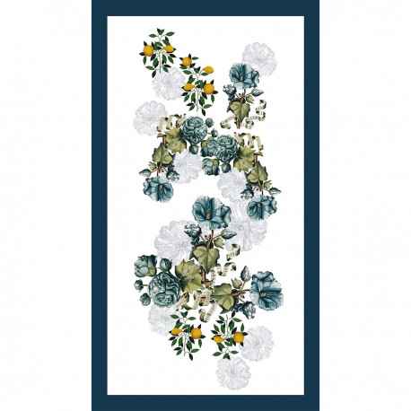 Serviette de plage, fouta Giardino Marine, Garnier-Thiébaut