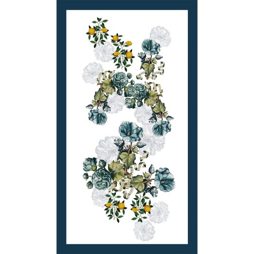 Serviette de plage, fouta Giardino Marine, Garnier-Thiébaut