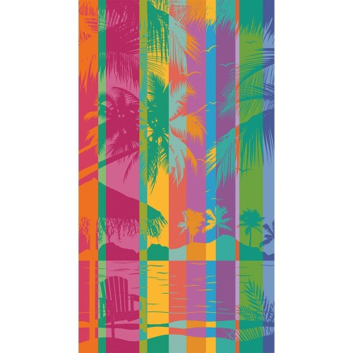 Drap de plage velours jacquard Palmito Pop, Garnier-Thiébaut