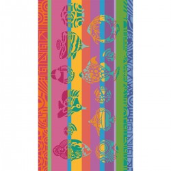 Drap de plage velours jacquard Poissons Pop, Garnier-Thiébaut