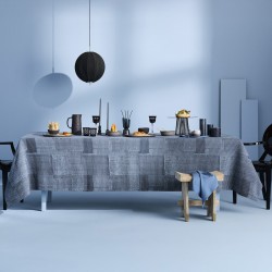 Nappe voile de jacquard coton peigné lavé Denim Indigo, Garnier-Thiébaut