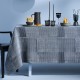 Nappe voile de jacquard coton peigné lavé Denim Indigo, Garnier-Thiébaut