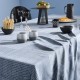 Nappe voile de jacquard coton peigné lavé Denim Indigo, Garnier-Thiébaut