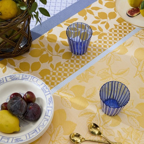 Tissu enduit Mille Citrons Provence laize 180cm, Garnier-Thiébaut