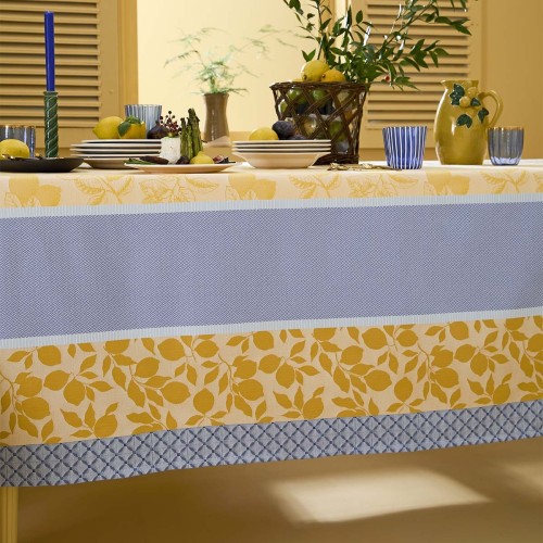 Tissu enduit Mille Citrons Provence laize 180cm, Garnier-Thiébaut