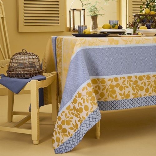 Nappes sur mesure Mille Citrons Provence laize 185cm, Garnier-Thiébaut