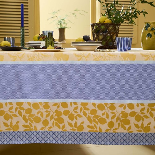 Nappes sur mesure Mille Citrons Provence laize 185cm, Garnier-Thiébaut