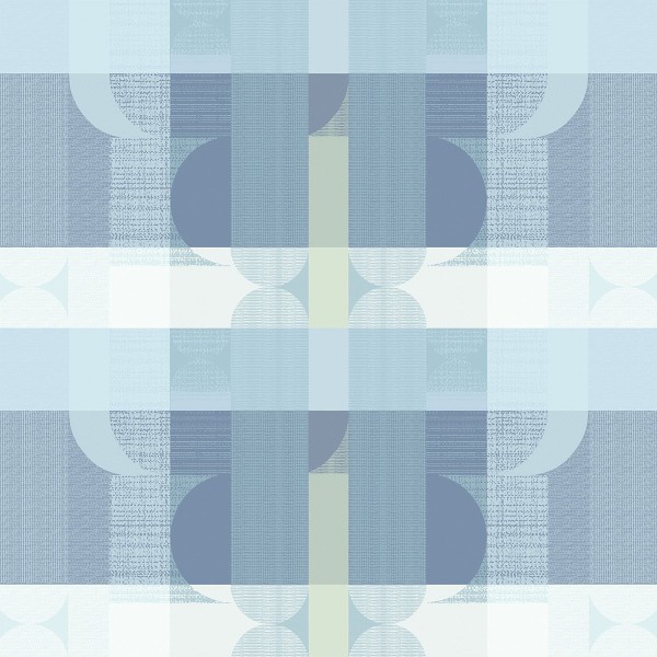 Nappe enduite sur mesure Mille Textures Bleu laize 180cm, Garnier-Thiébaut