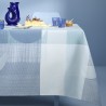 Nappe enduite sur mesure Mille Textures Bleu laize 180cm, Garnier-Thiébaut