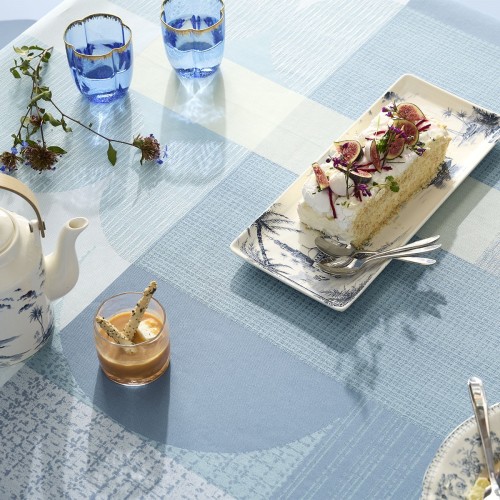 Tissu enduit Mille Textures Bleu laize 180cm, Garnier-Thiébaut