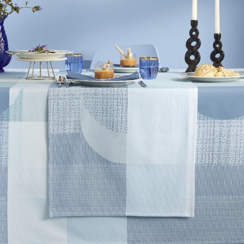 Chemin de table Mille Textures Bleu, Garnier-Thiébaut